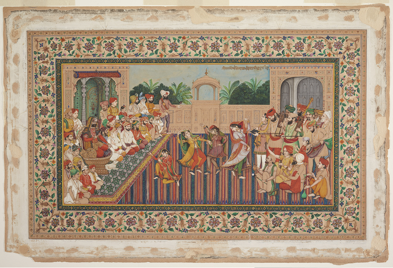 Musicians and Dancers performing before Sher Singh (1807-1843) by Unknown artist